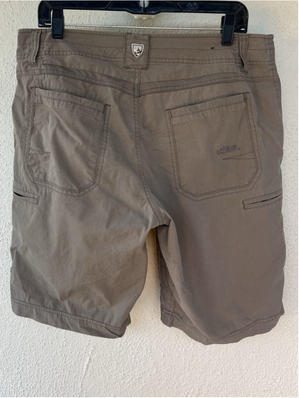 Kuhl Renegade Shorts Mens 34 Khaki Brown Hiking Outdoor Performance 10" Inseam - Picture 4 of 8